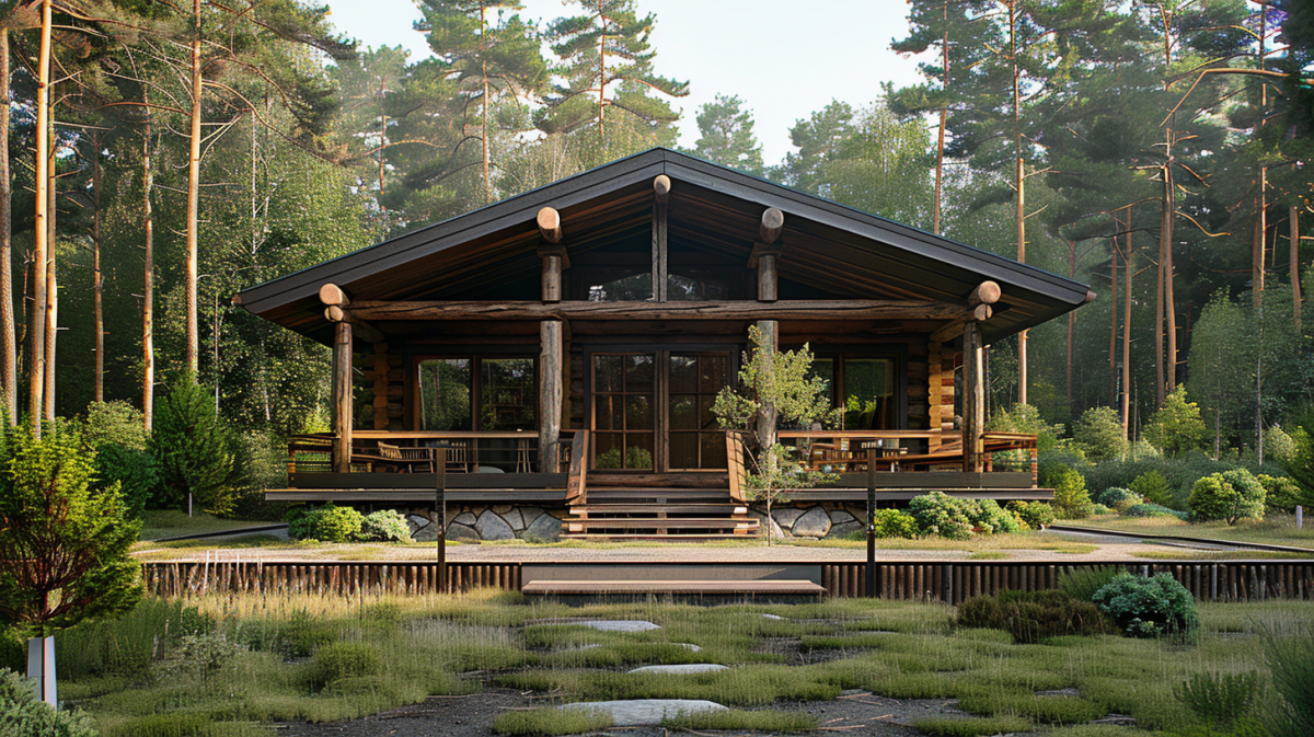 Баня из бревна Вудбридж