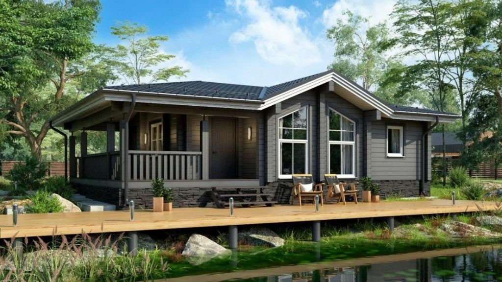 Баня из клееного бруса финская 12 на 8 Альмерия