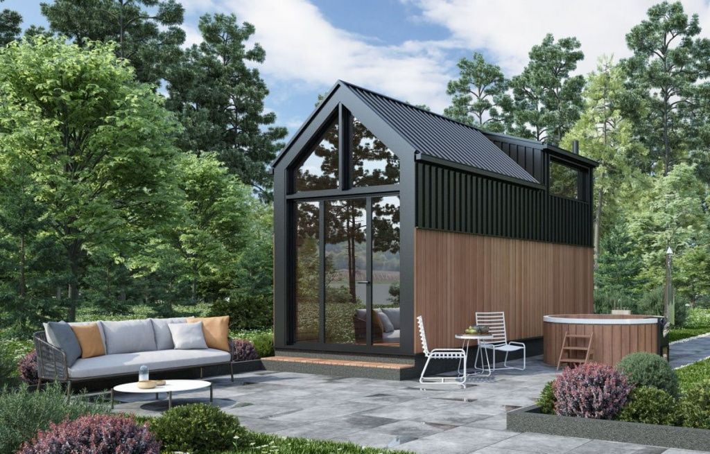 Мобильная баня Barn Panorama Combo (6х2,4)