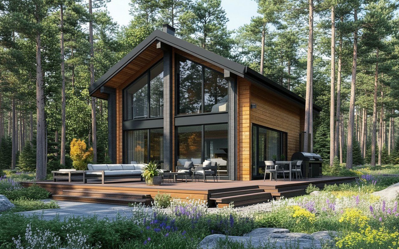 Баня 4х6 из бруса Эльзас