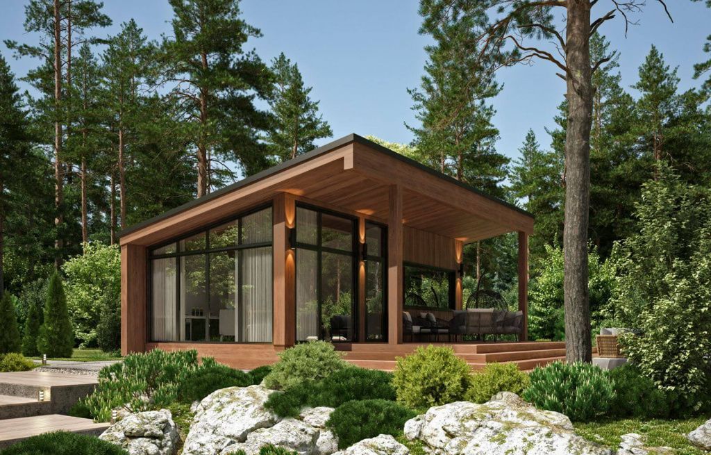 Каркасная баня Виго (8x8)