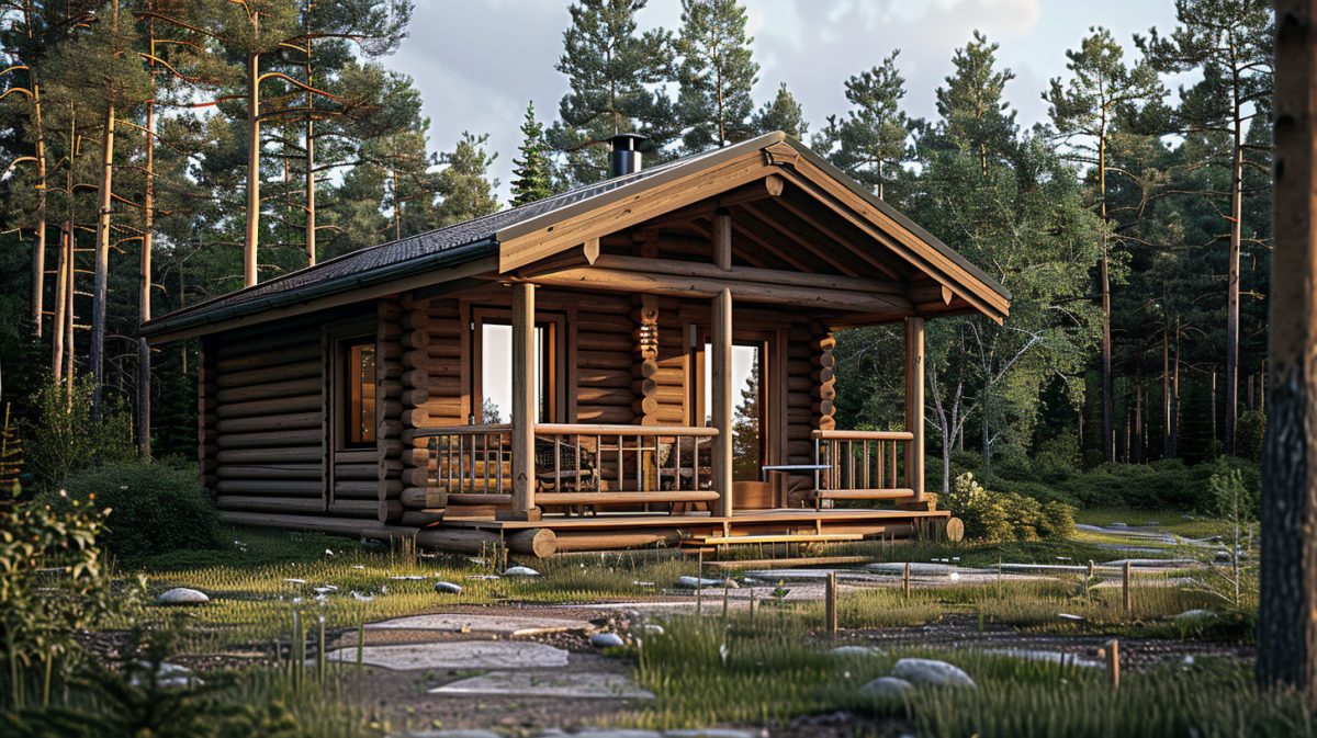 Баня из бревна Эльмир