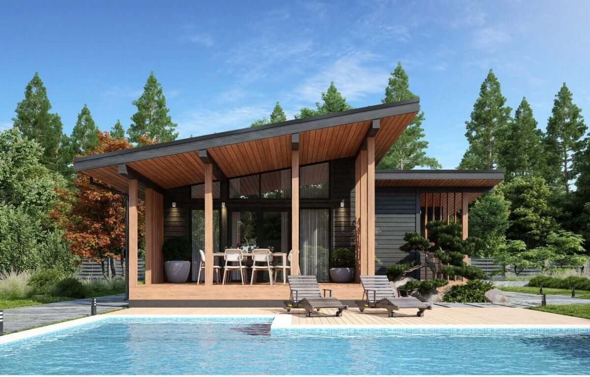 Каркасная баня 10 на 14 Астория