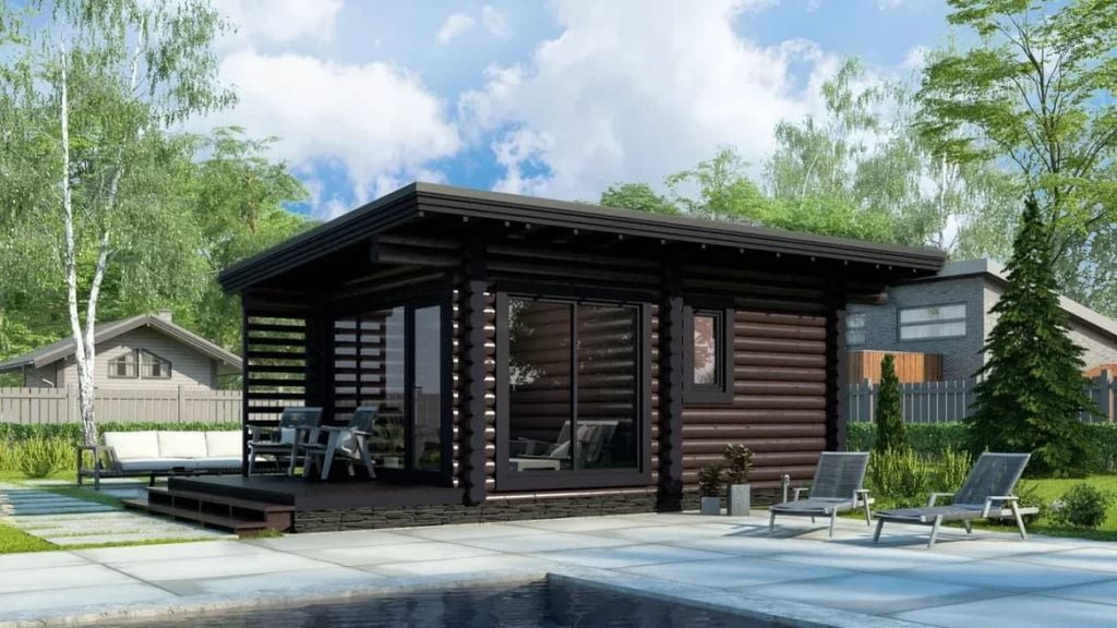 Баня из бревна Ротенбург