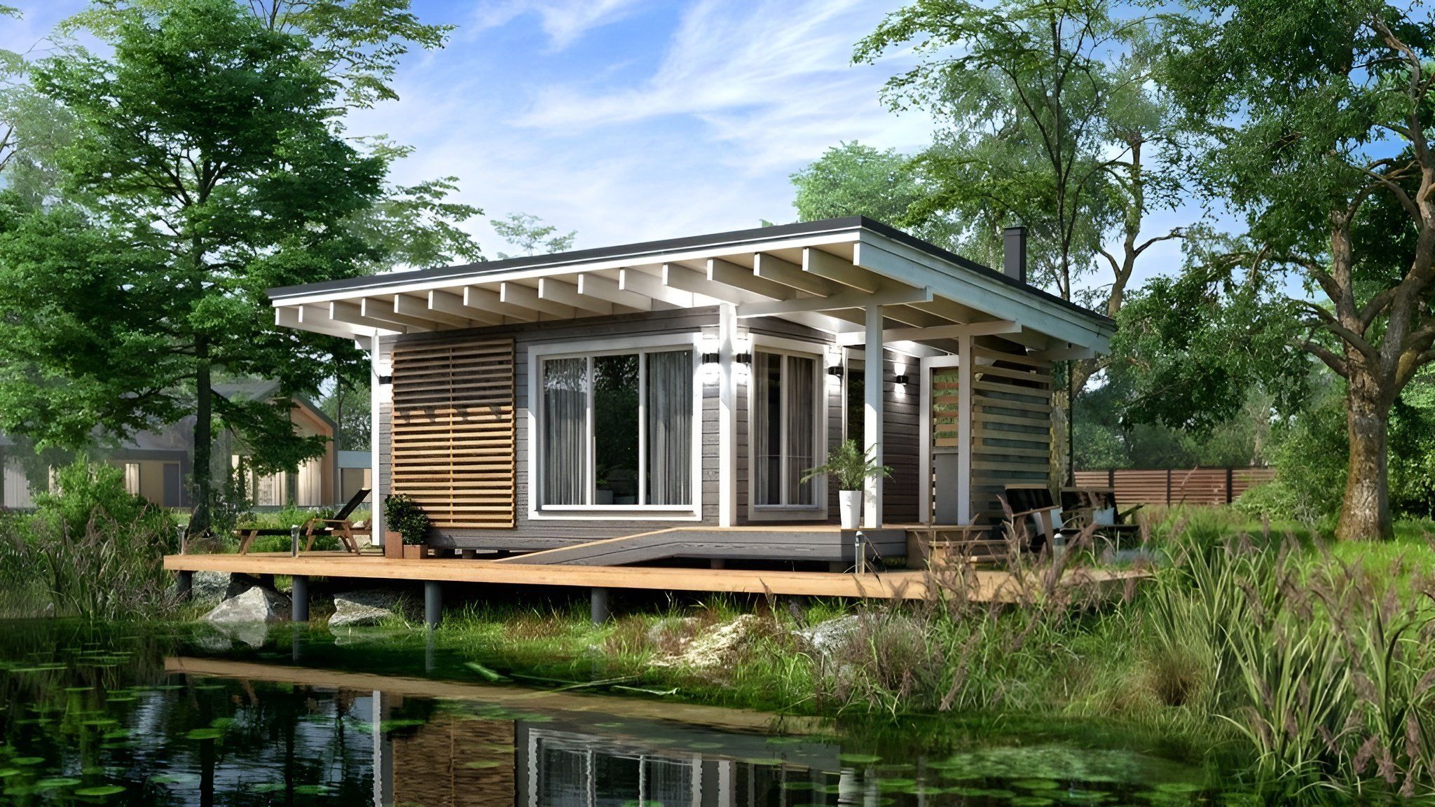 Каркасная баня финская 5 на 8 Хельсинки