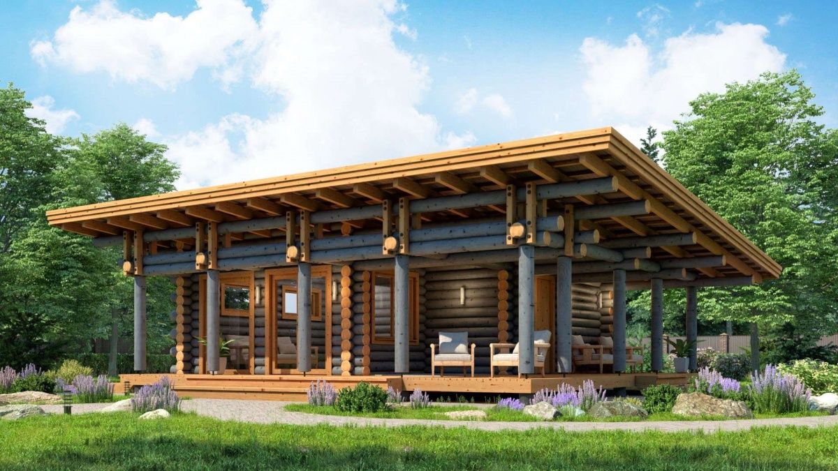 Финская баня из бревна Онтарио