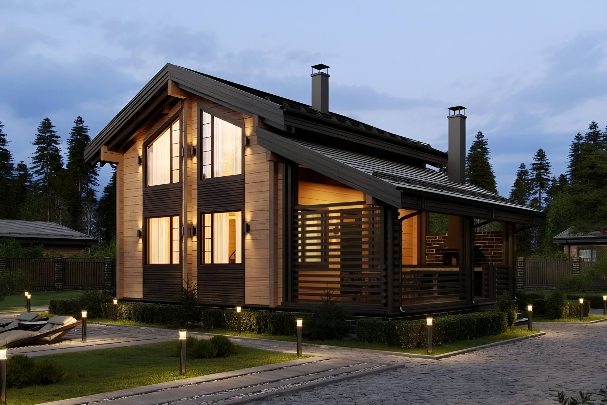 Баня из клееного бруса Прага