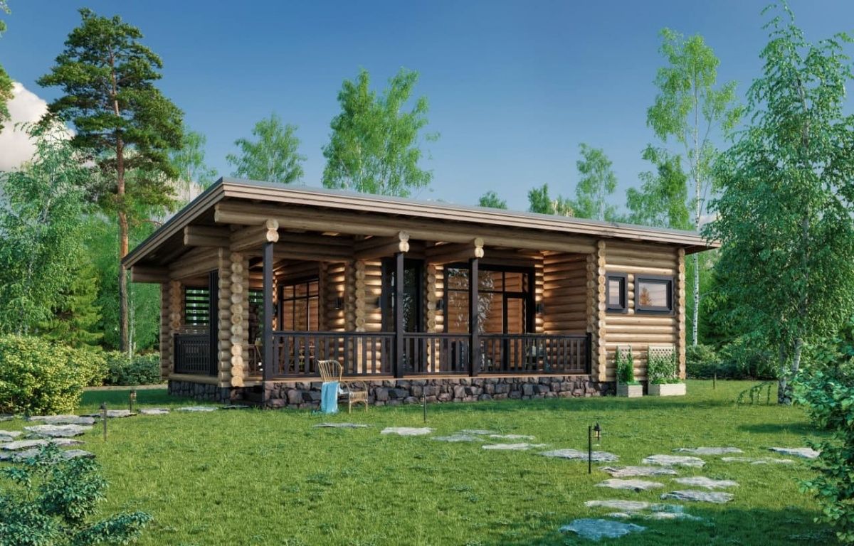 Финская баня из бревна Реймс