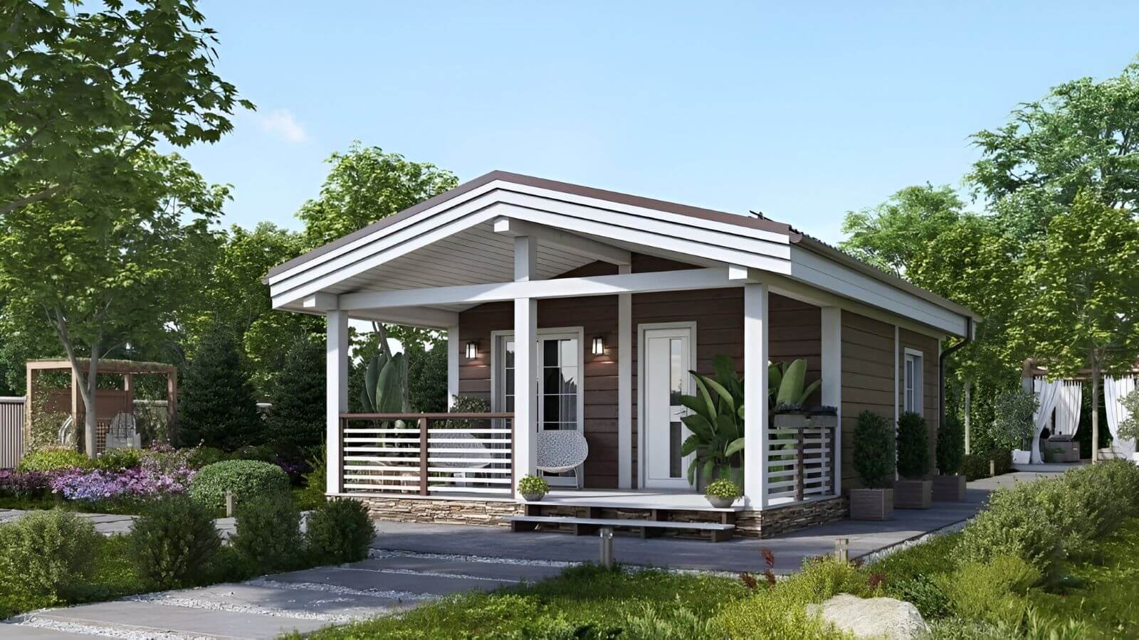 Финская баня из бруса Дерби