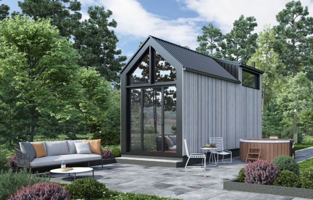 Мобильная баня Barn Panorama Wood (6х2,4)