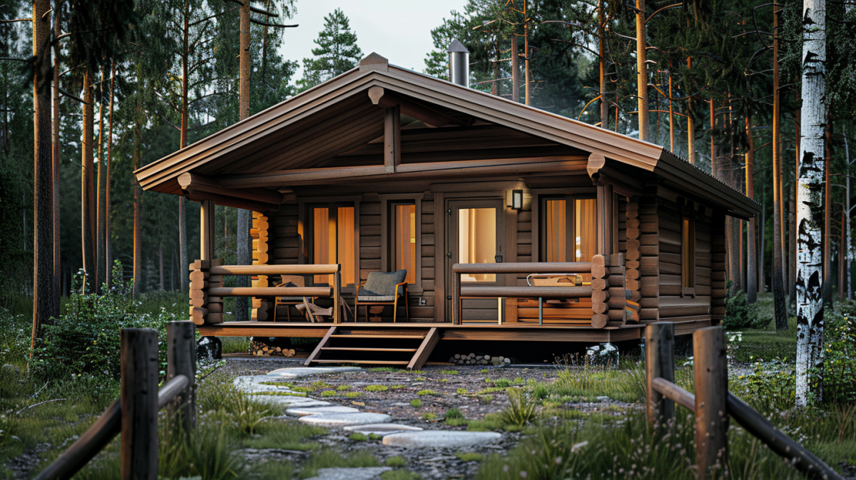 Баня из бревна Линкольн