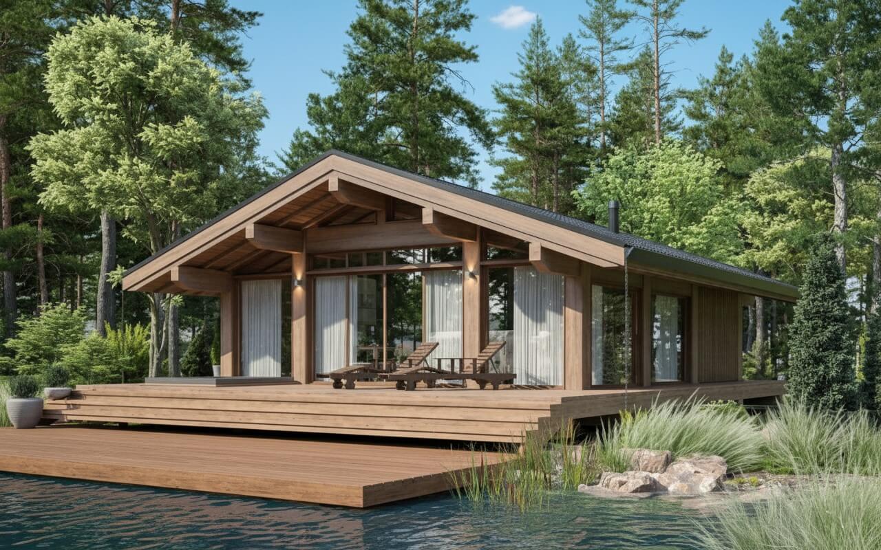 Каркасная баня 8 на 8 Линарес