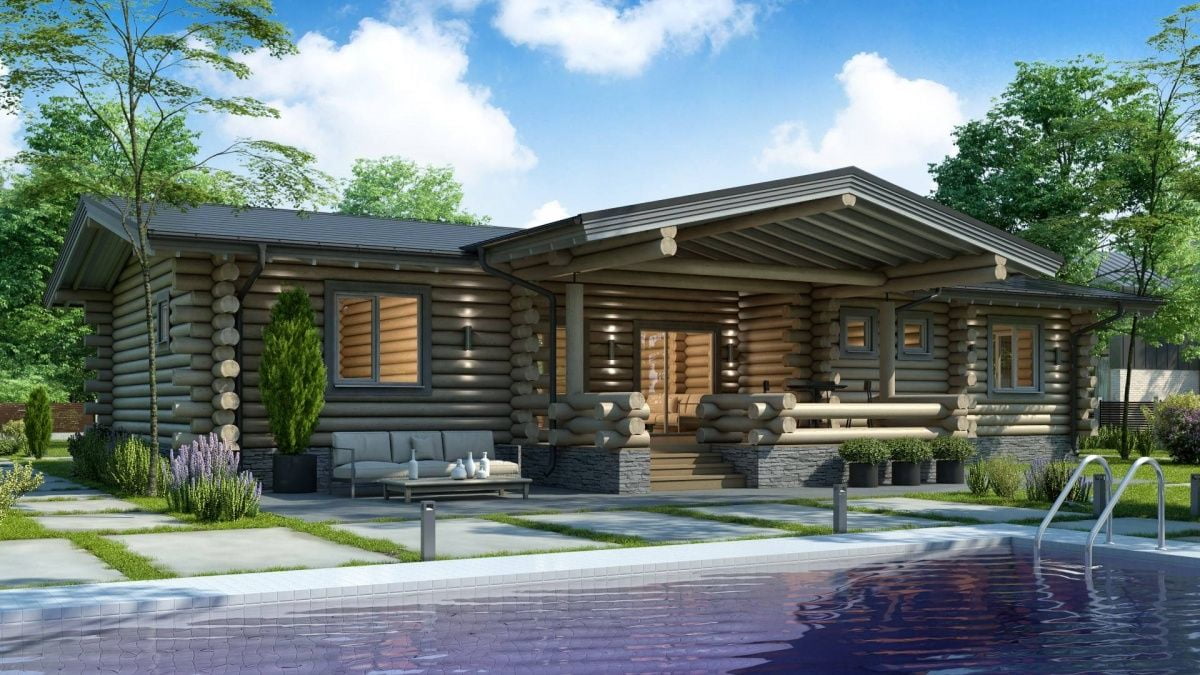 Финская баня из бревна Ванкувер