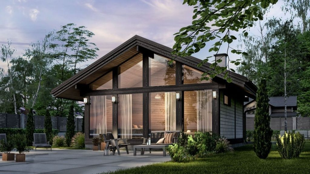 Баня из бруса фахверковая 6 на 6 Магдебург