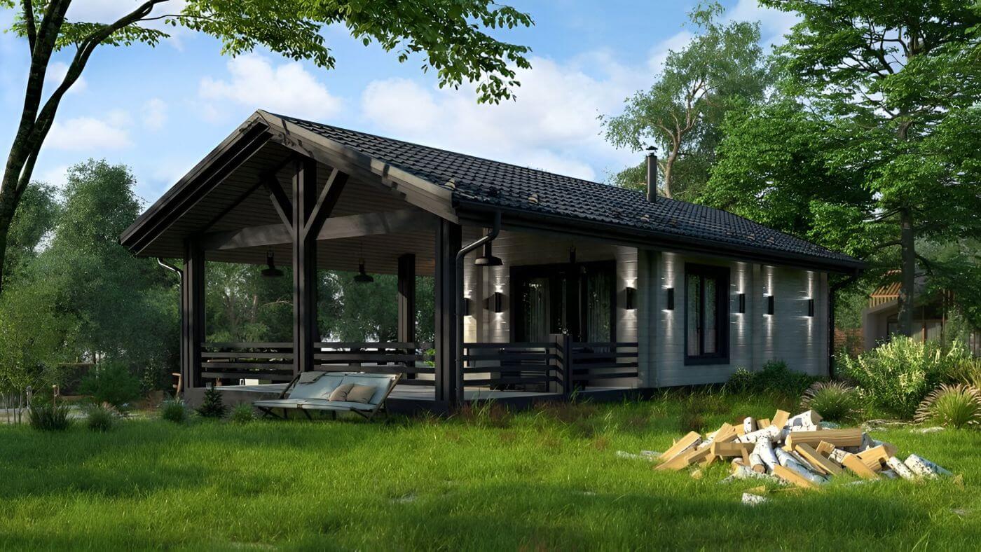 Финская баня из клееного бруса София