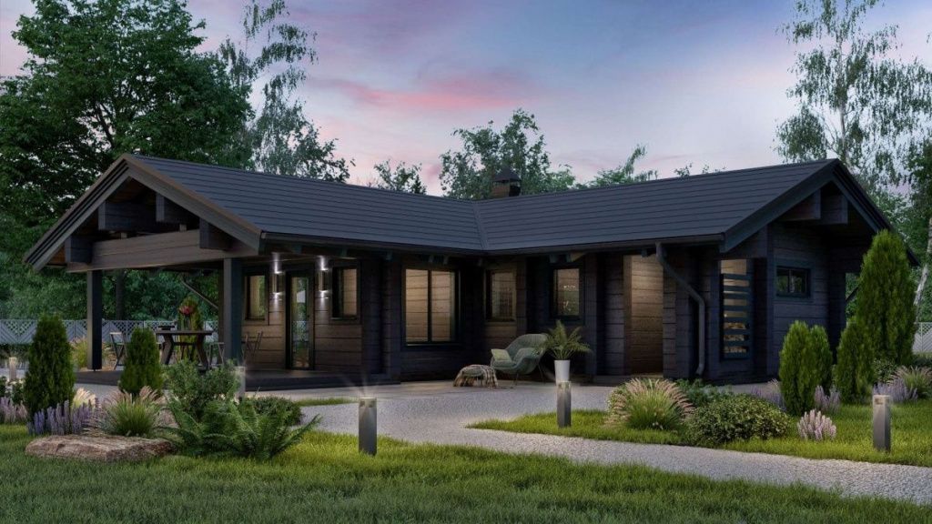 Финская баня из клееного бруса Эдмонтон