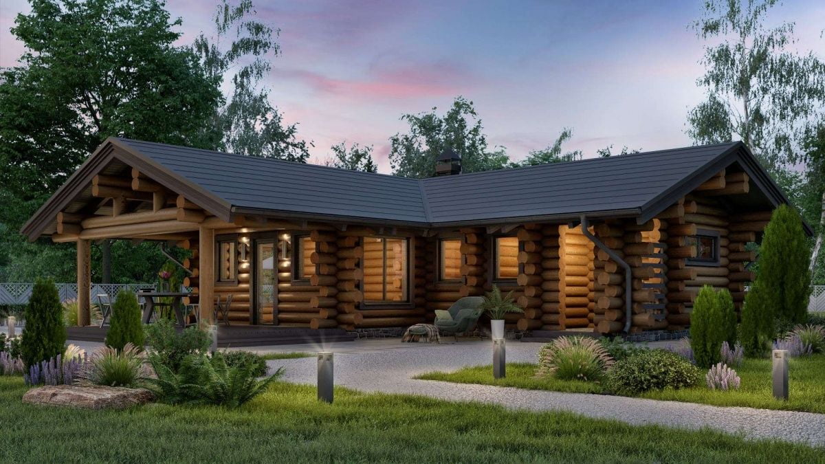 Финская баня из бревна Эдмонтон