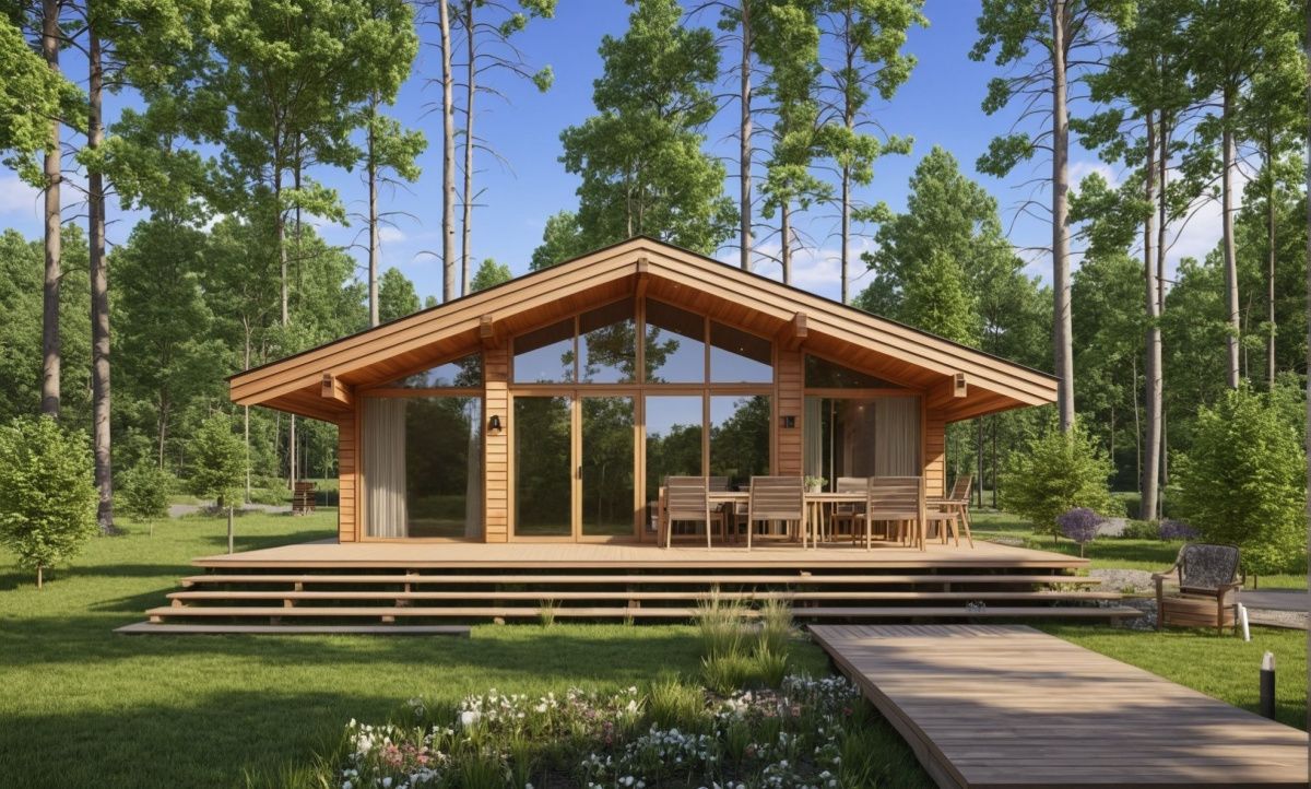 Каркасная баня Женева 1 (5х5)