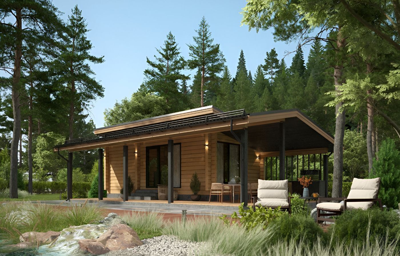 Баня из клееного бруса 6х12 Мейсен