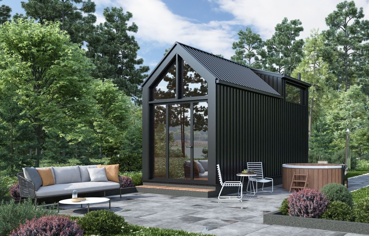 Мобильная баня Barn Panorama Classic (7х2,4)