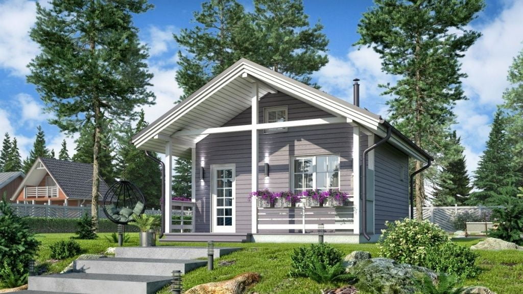 Каркасная баня 5х4 Франкфурт Small