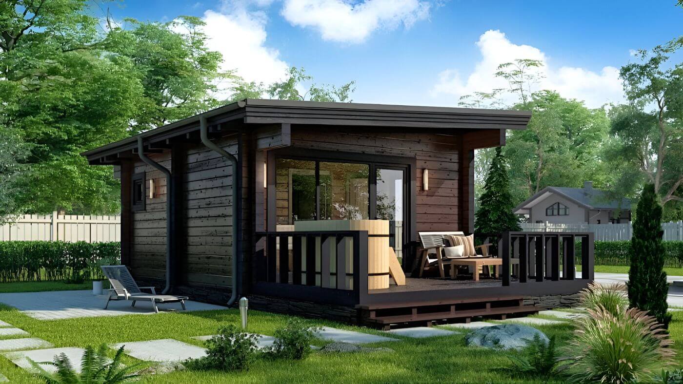 Финская баня из клееного бруса Кассияно