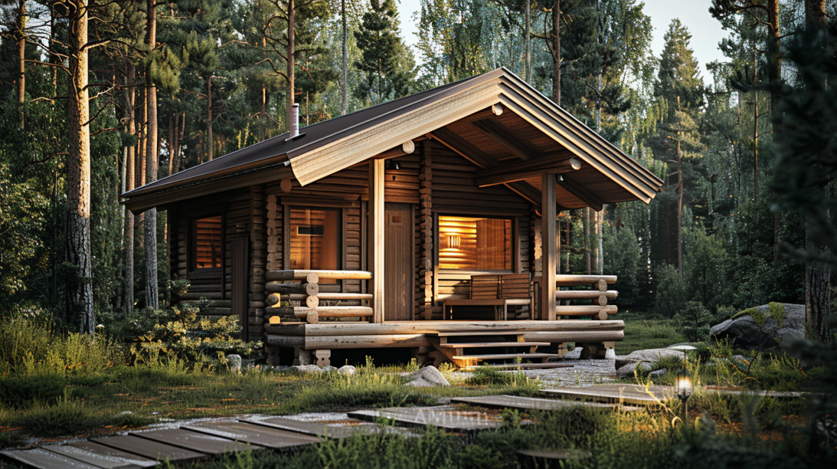 Баня из бревна Ловен