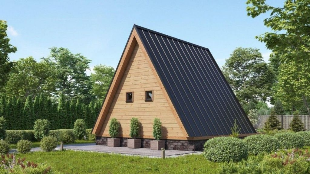 Каркасная баня в стиле A-frame 8 на 8 Флоренция | фото 3