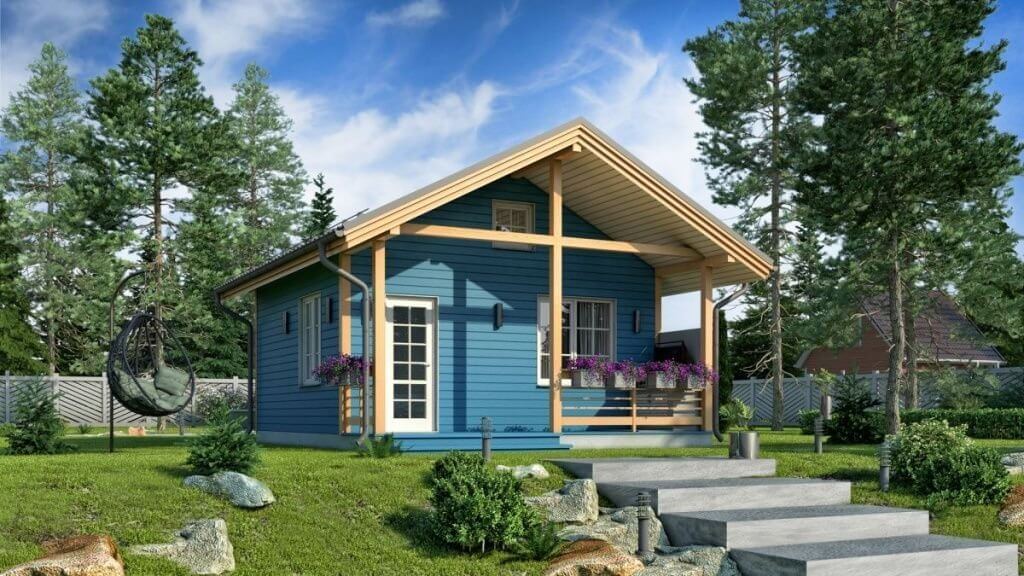 Бани из бруса финская 6 на 7 Франкфурт Big