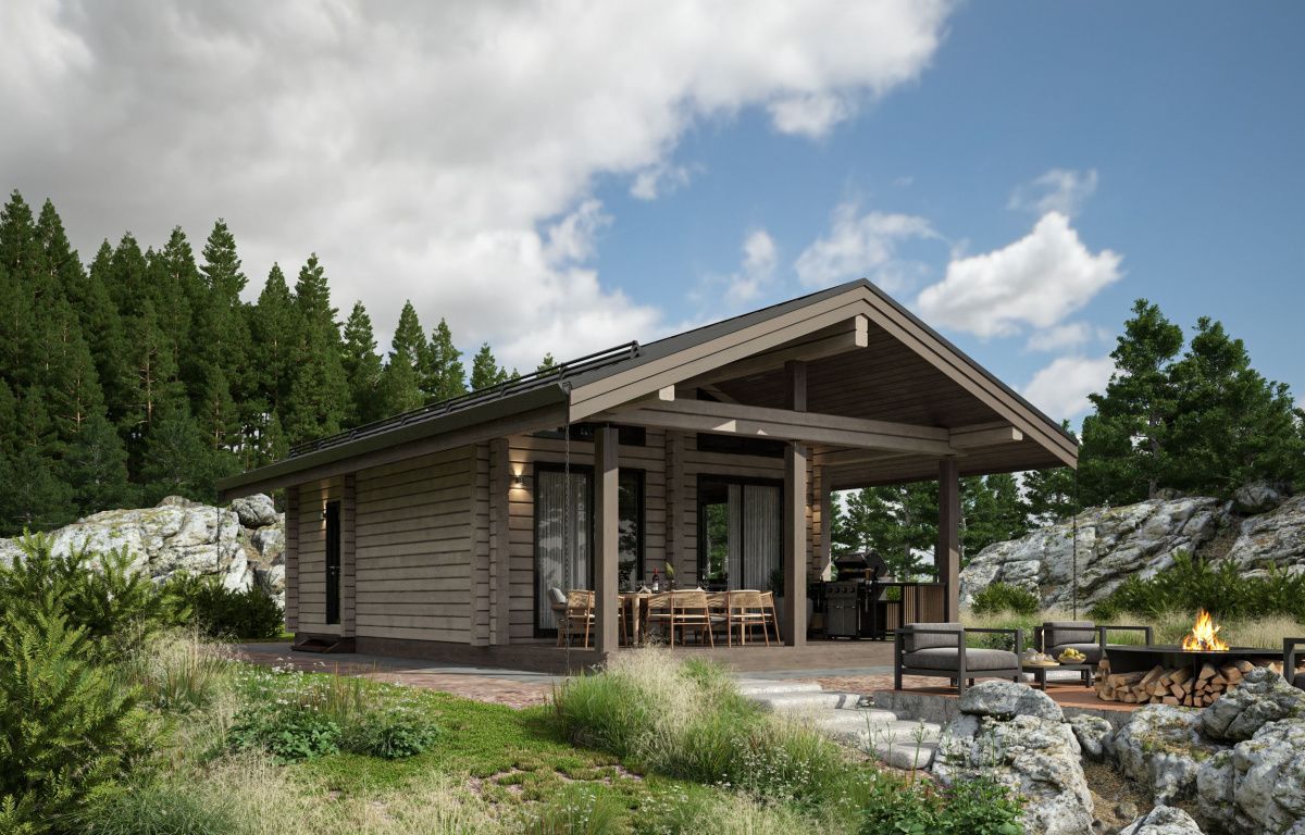 Баня из клееного бруса Вольфсбург 5 (6х8)