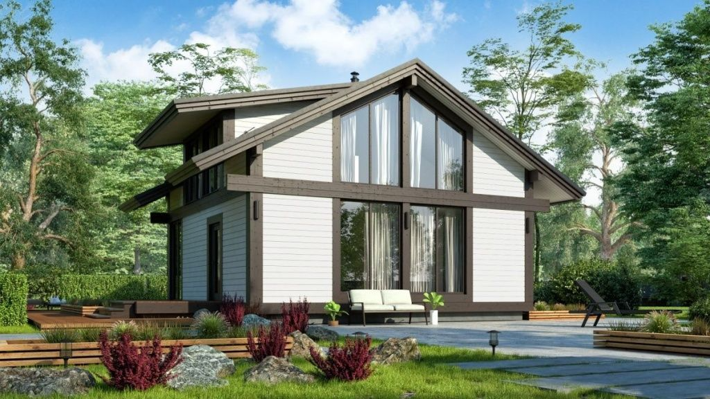 Баня из бруса фахверковая 8 на 8 Милан | фото 3