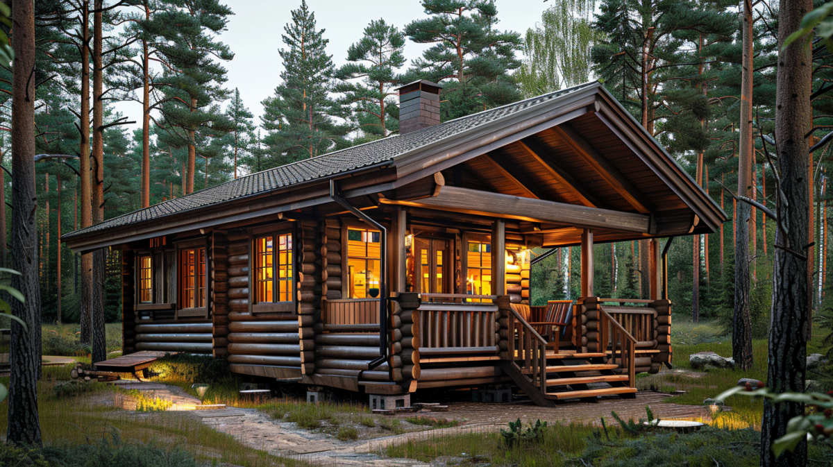 Баня из бревна Хантли