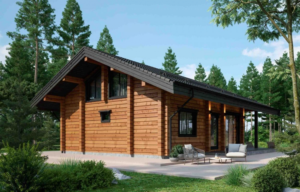 Бани из клееного бруса фахверковая 8 на 11 «Лейпциг» | фото 3