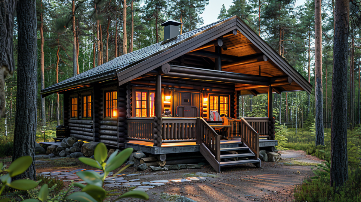 Баня из бревна Карелия