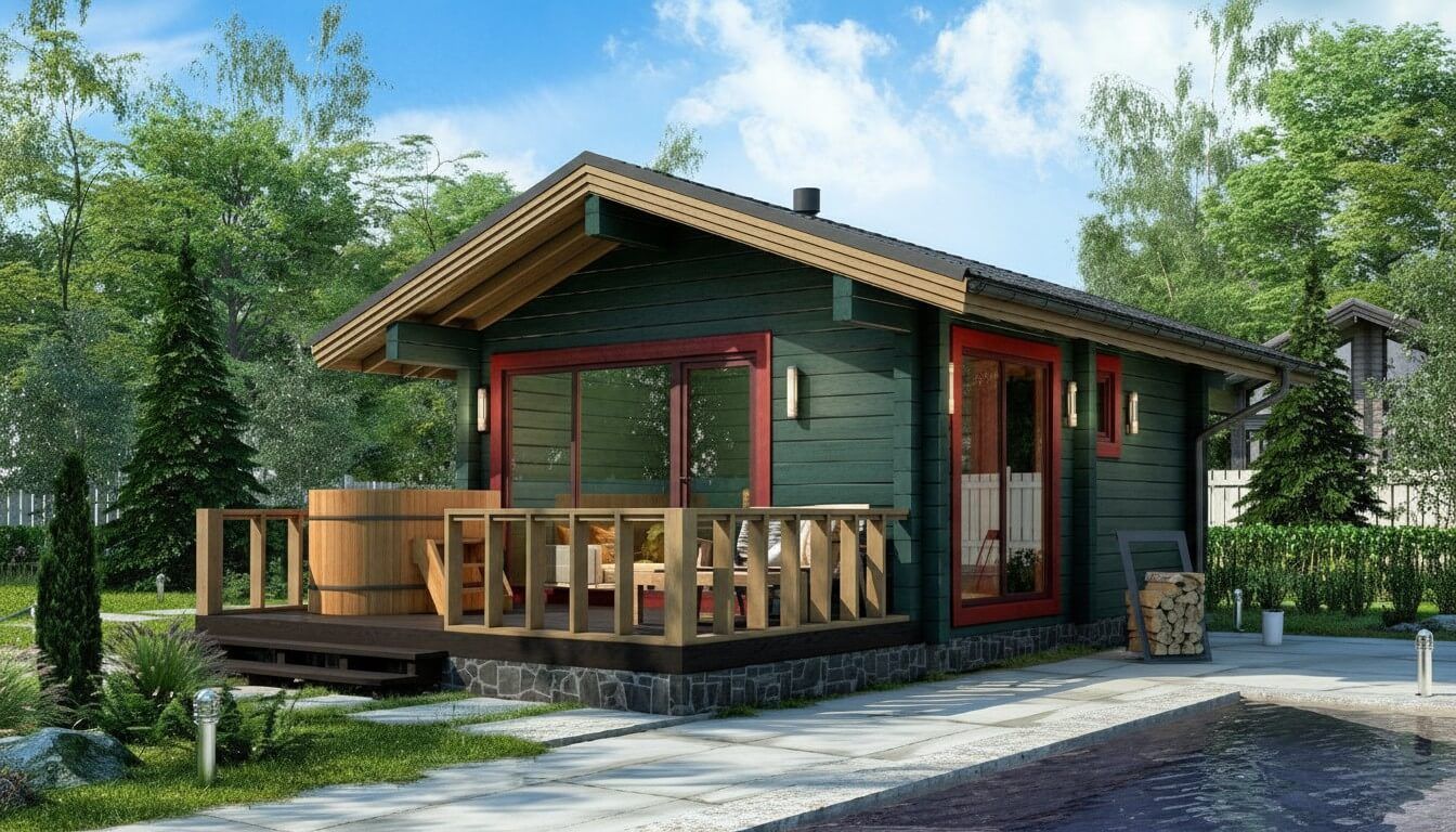 Финская баня из бруса Детройт