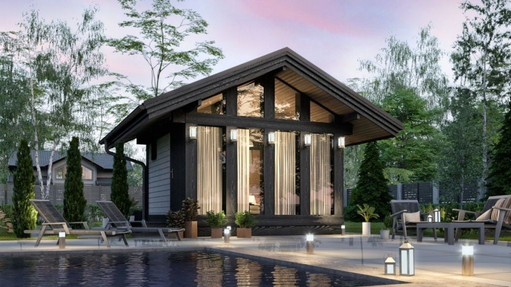 Баня под ключ 4 на 4 "Бонн"