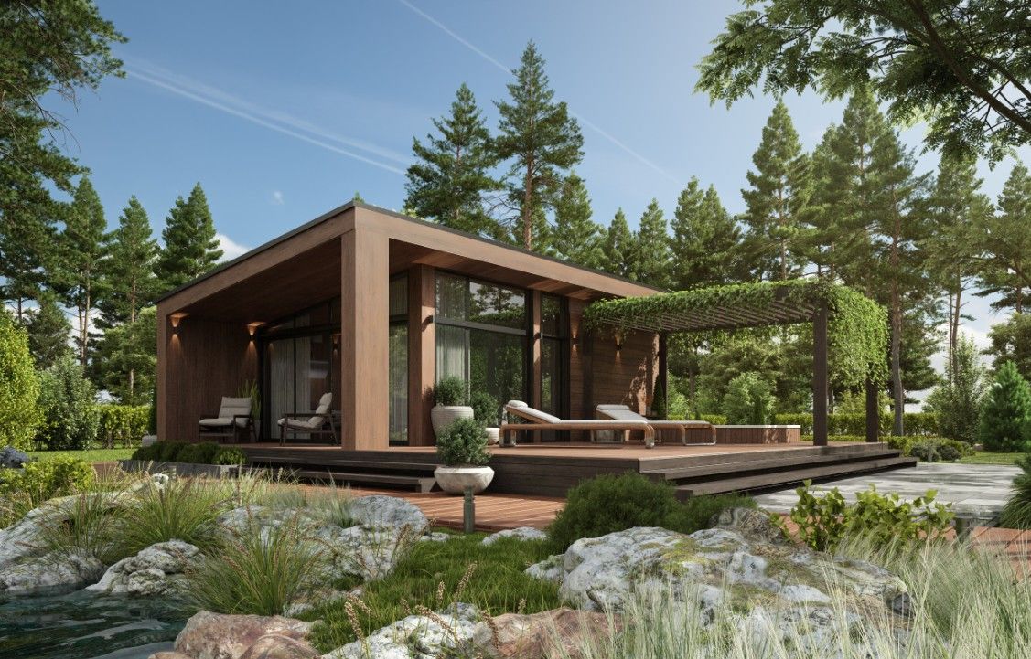 Каркасная баня Бари