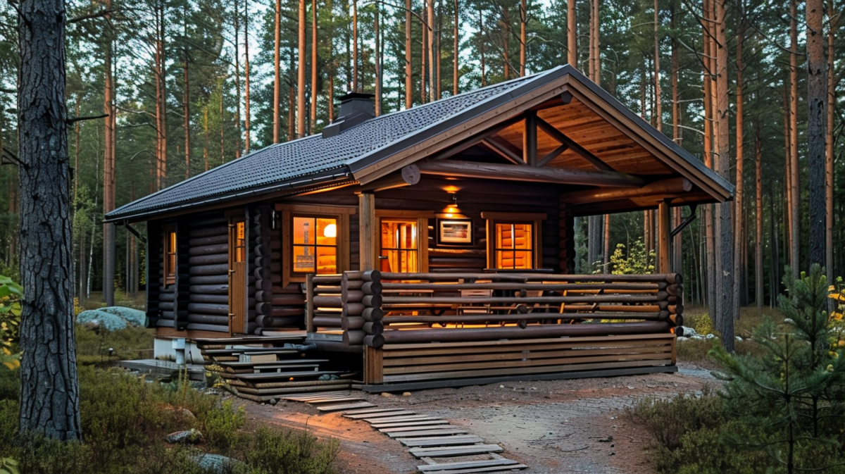 Баня из бревна Харрон