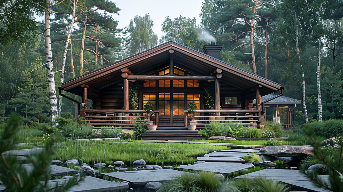 Баня из бревна Глостер