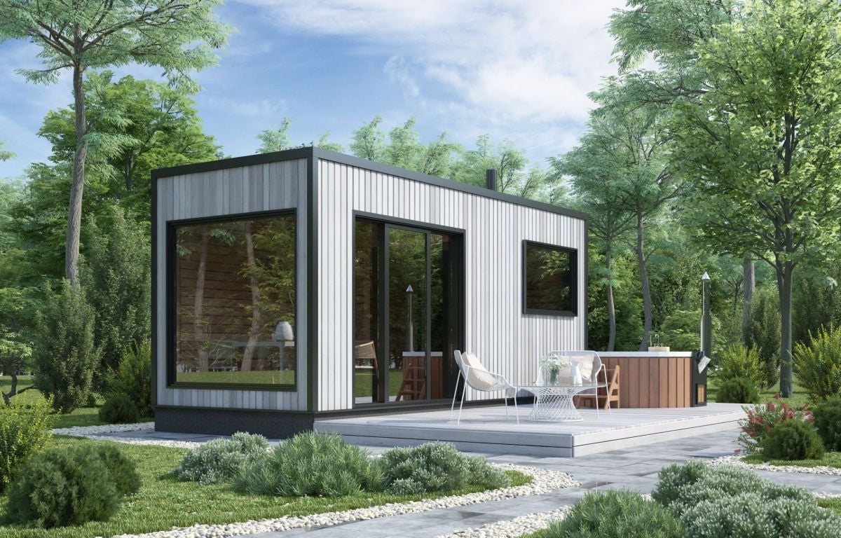 Мобильная баня Hi-tech Panorama с купелью (standart)