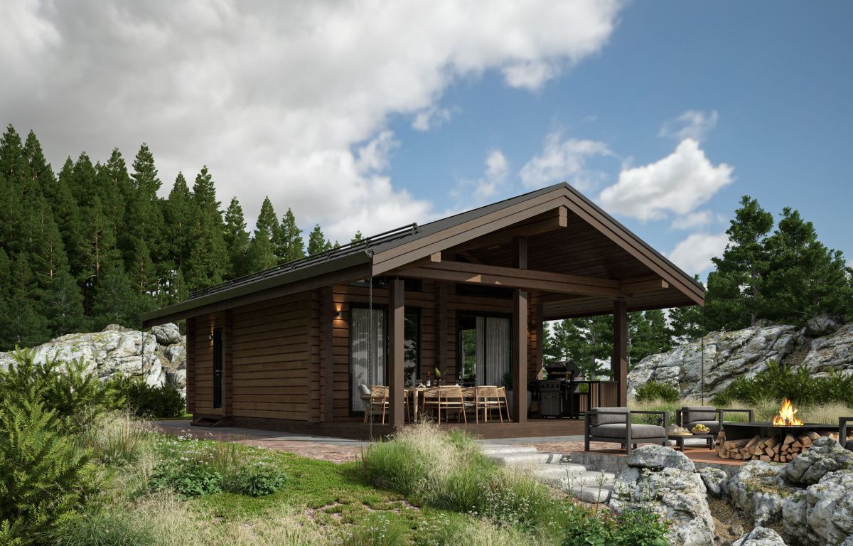 Баня из клееного бруса Берлин 1 (5х8)