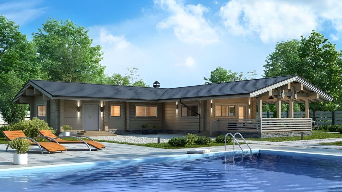 Финская баня из клееного бруса Морейн