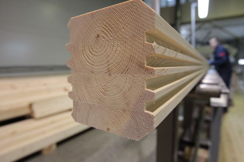 клеёный брус гребенка или немецкий профиль